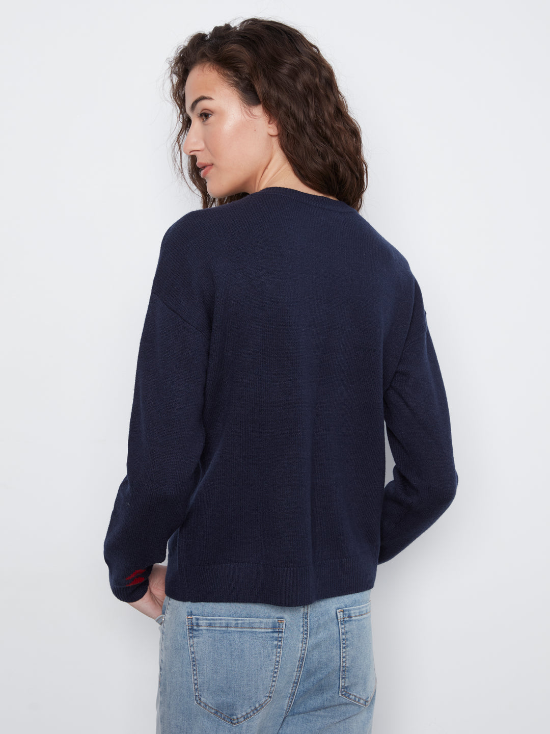 Navy Queen Of Hearts Sweater