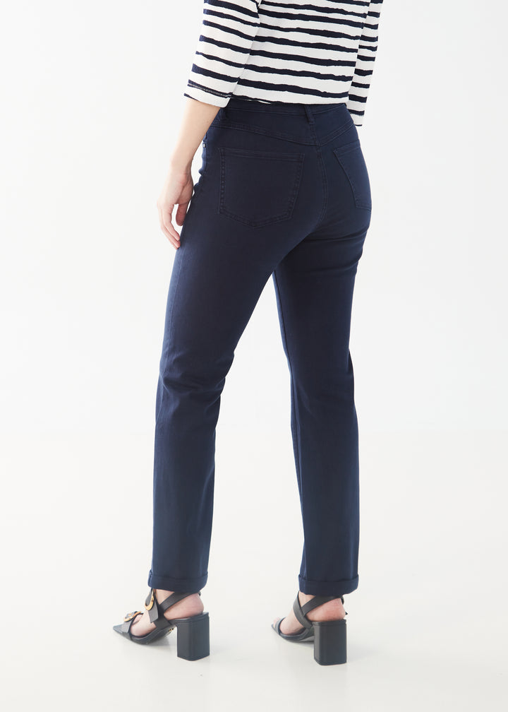 Navy Suzanne Rolled Cuff Pant