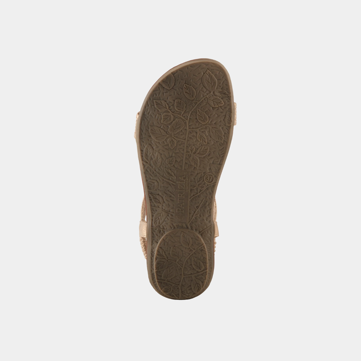 Nectarine Rose Gold Rosette Sandal