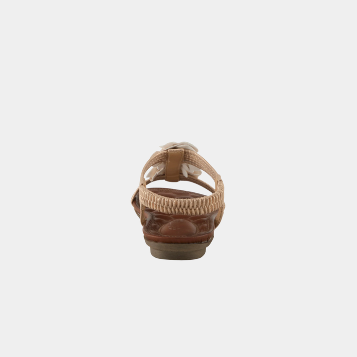 Nectarine Rose Gold Rosette Sandal