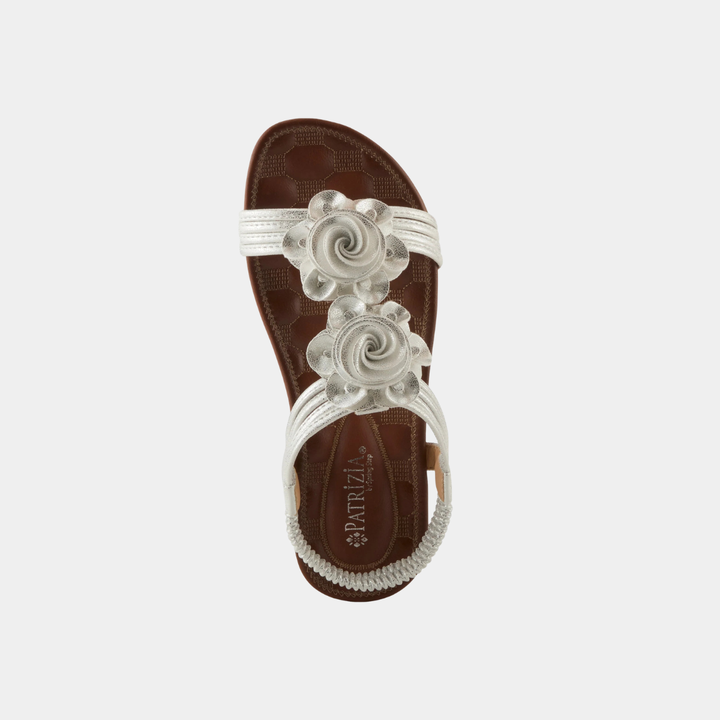 Nectarine Silver Rosette Sandal