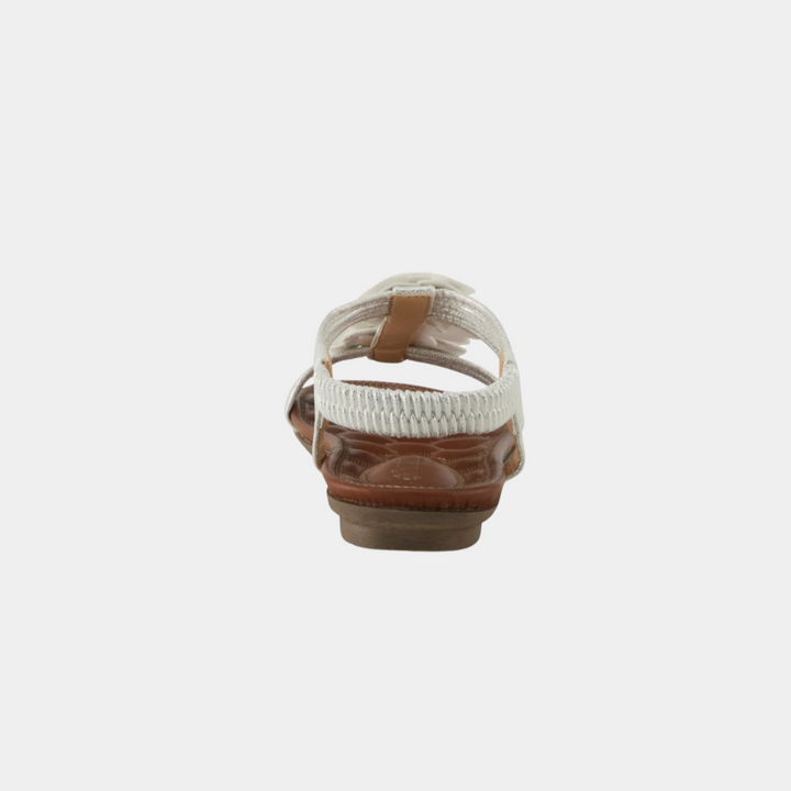 Nectarine Silver Rosette Sandal