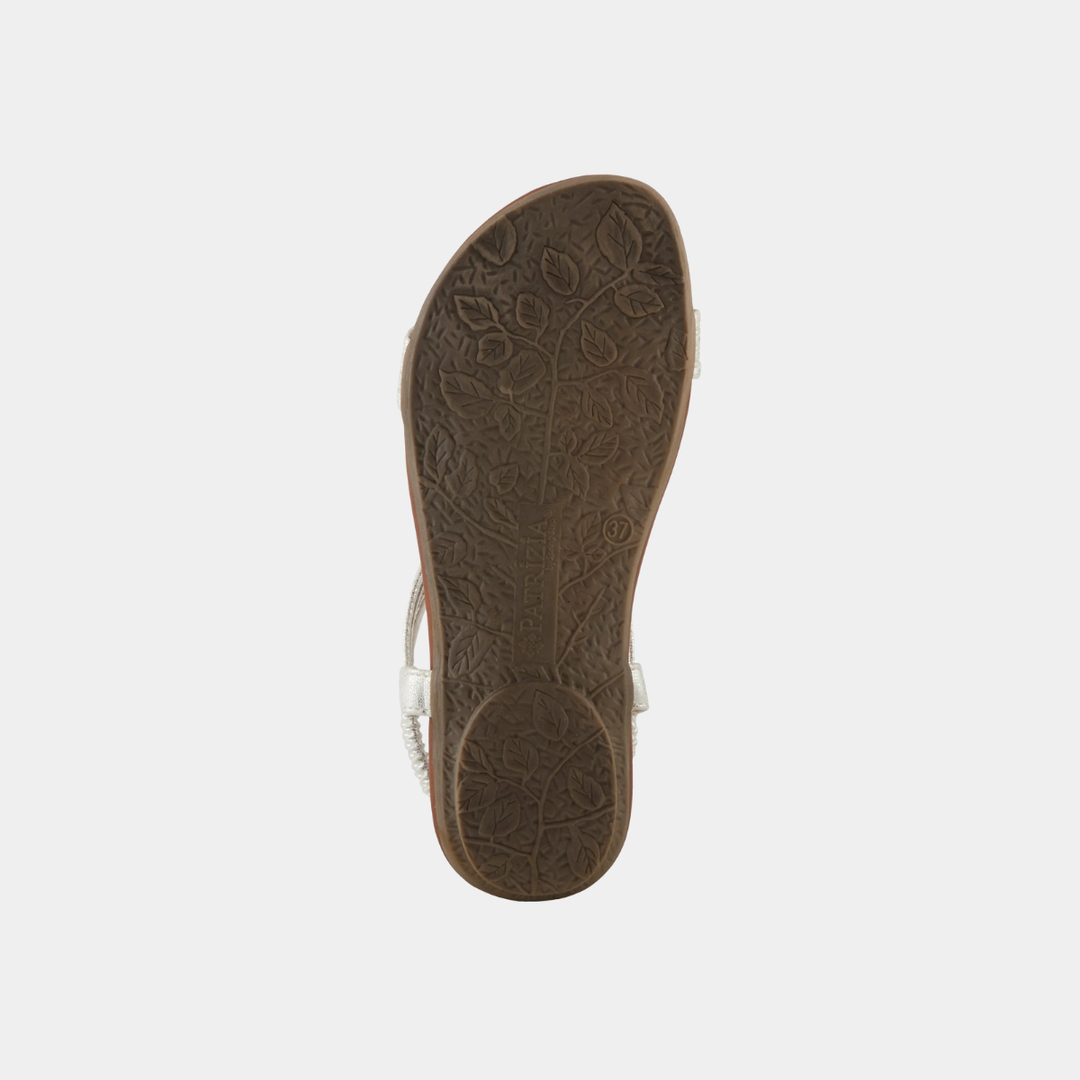 Nectarine Silver Rosette Sandal
