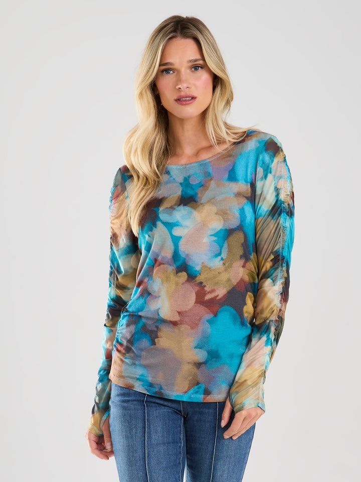 Northern Lights Mesh Printed Top