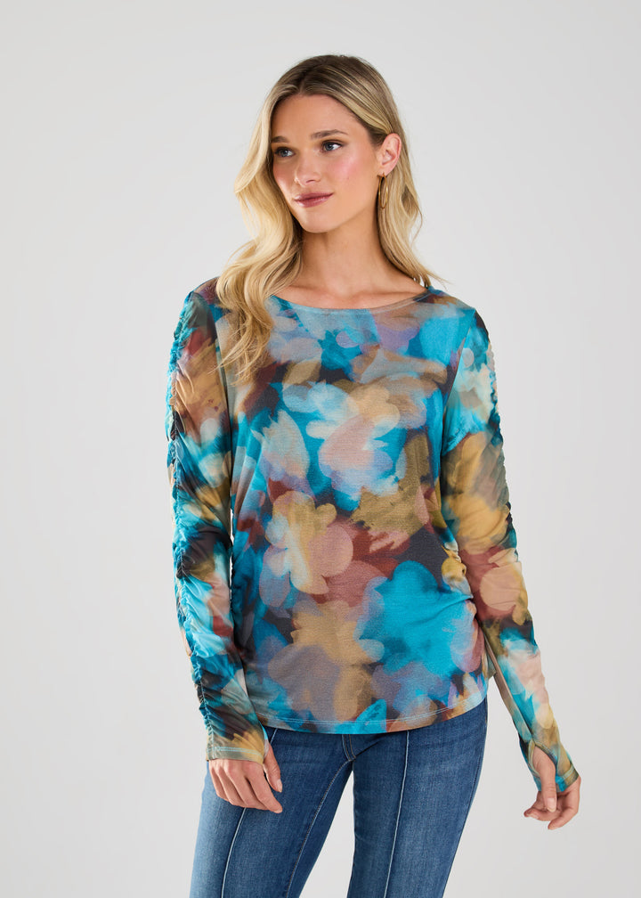 Northern Lights Mesh Printed Top