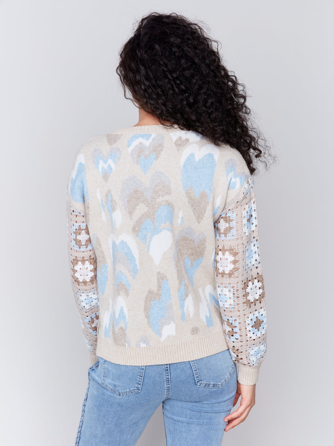 Ocean Hearts Jacquard Sweater