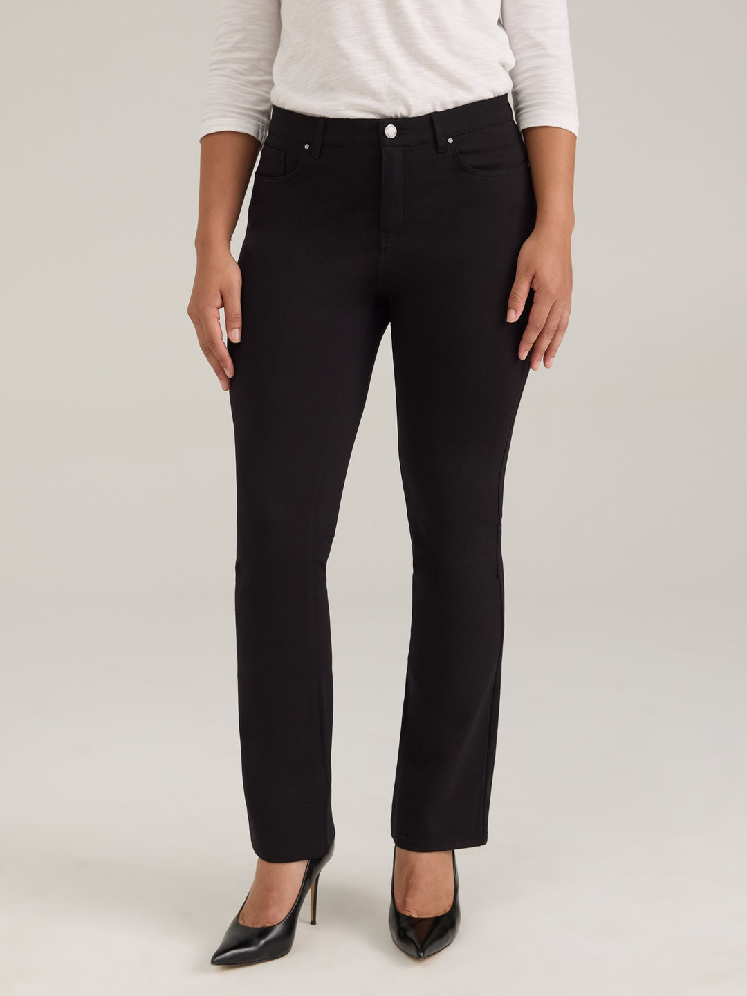 Olivia Black Boot Leg Ponte Pant