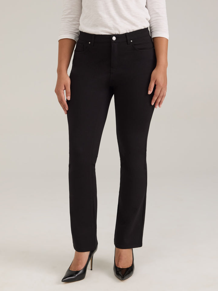 Olivia Black Boot Leg Ponte Pant