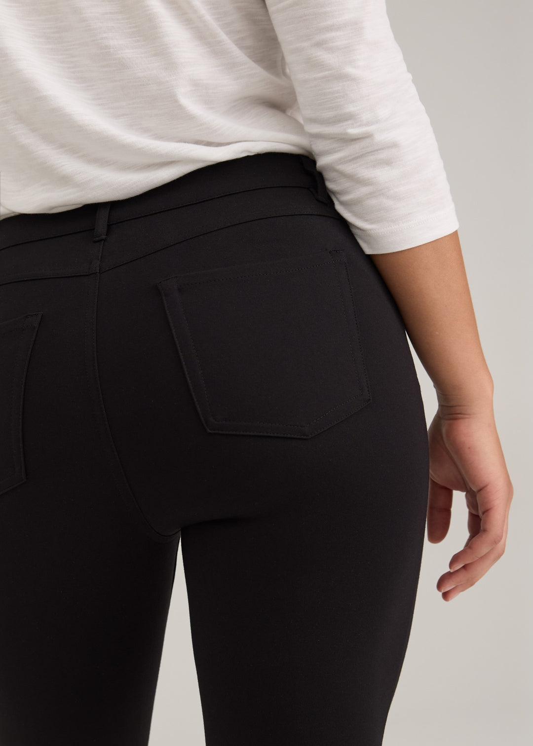 Olivia Black Boot Leg Ponte Pant