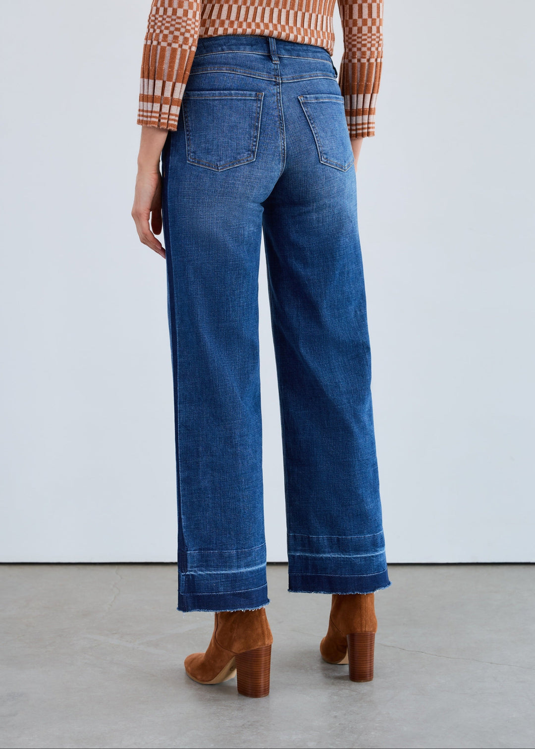 Olivia Release Hem Wide Leg Jean