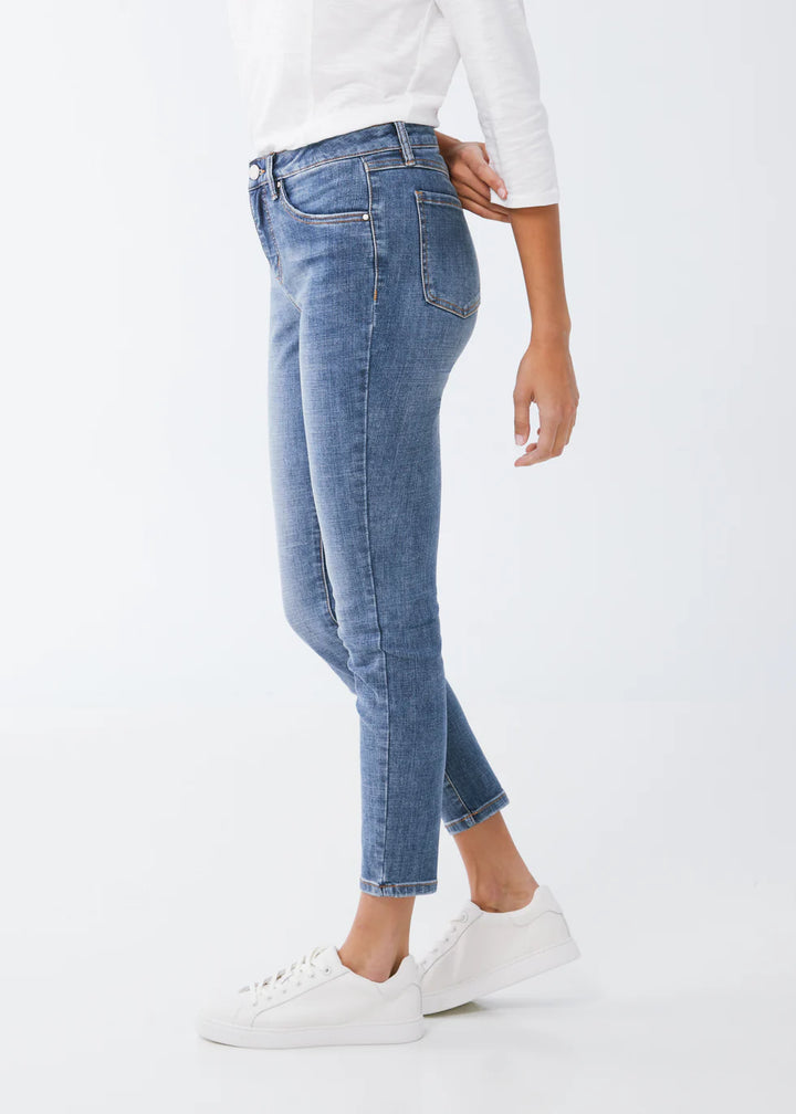 Olivia Slim Ankle Crosshatch Denim