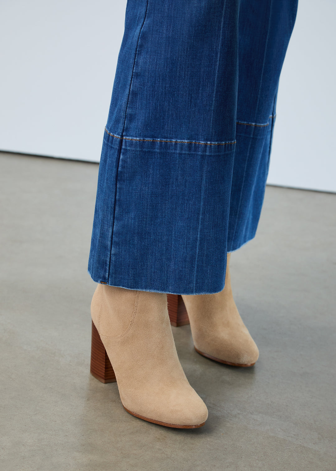 Olivia Wide Cuff Bootleg Jean With Belt