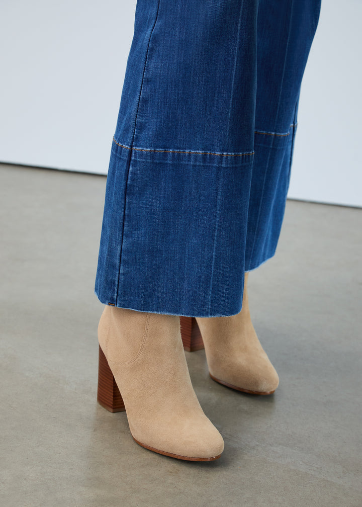 Olivia Wide Cuff Bootleg Jean With Belt