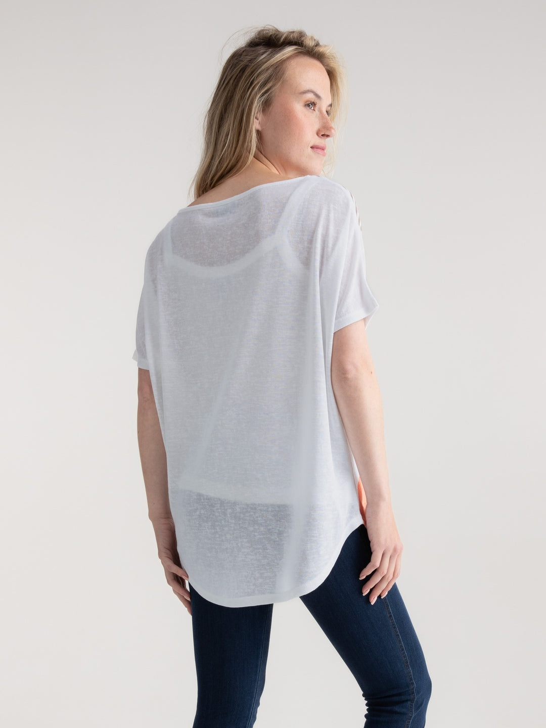 Orange Combo Circles Top with Cami