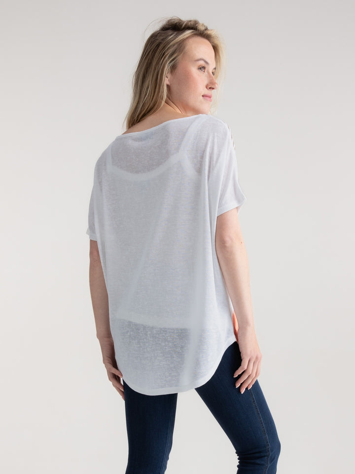 Orange Combo Circles Top with Cami