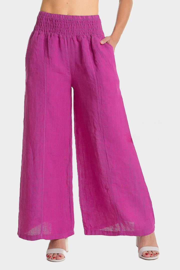 Orchidea Wide Leg Linen Pant