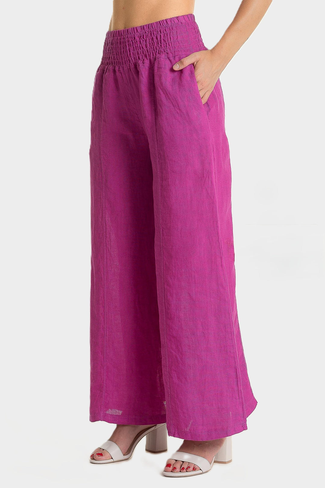 Orchidea Wide Leg Linen Pant