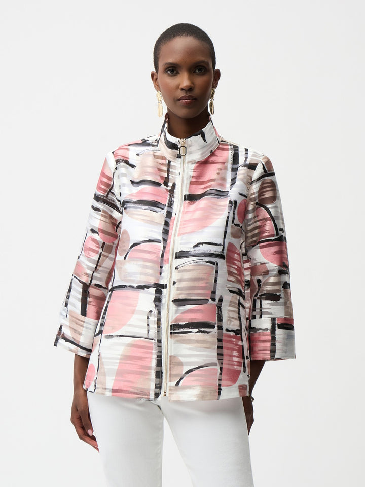 Organza Jacquard Abstract Print Jacket
