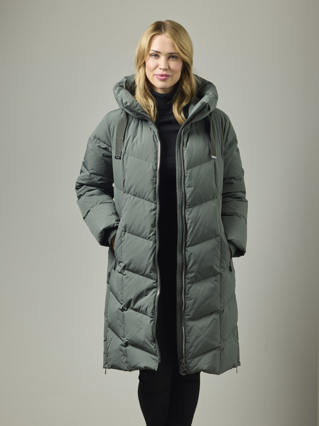 Padma Olive Quilted Down Coat