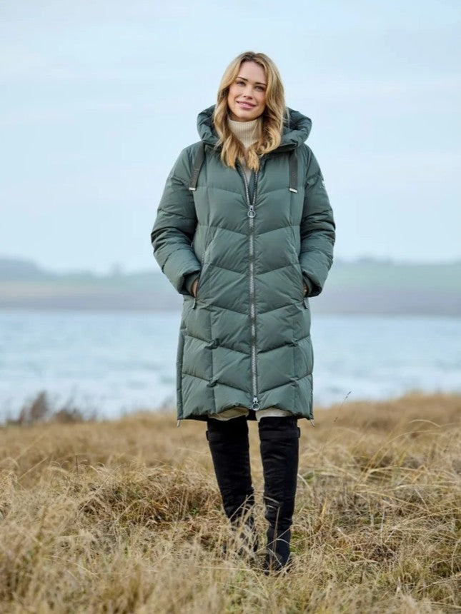 Padma Olive Quilted Down Coat