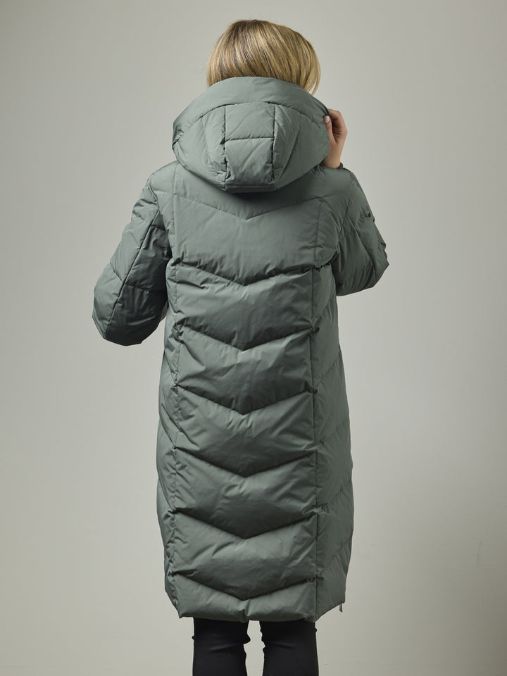 Padma Olive Quilted Down Coat