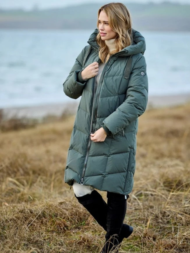 Padma Olive Quilted Down Coat