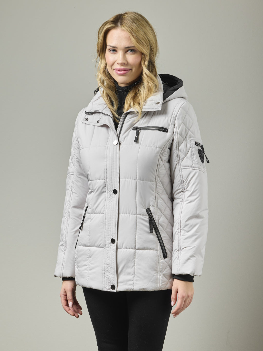Paige White Comfort Fit Quilted Coat