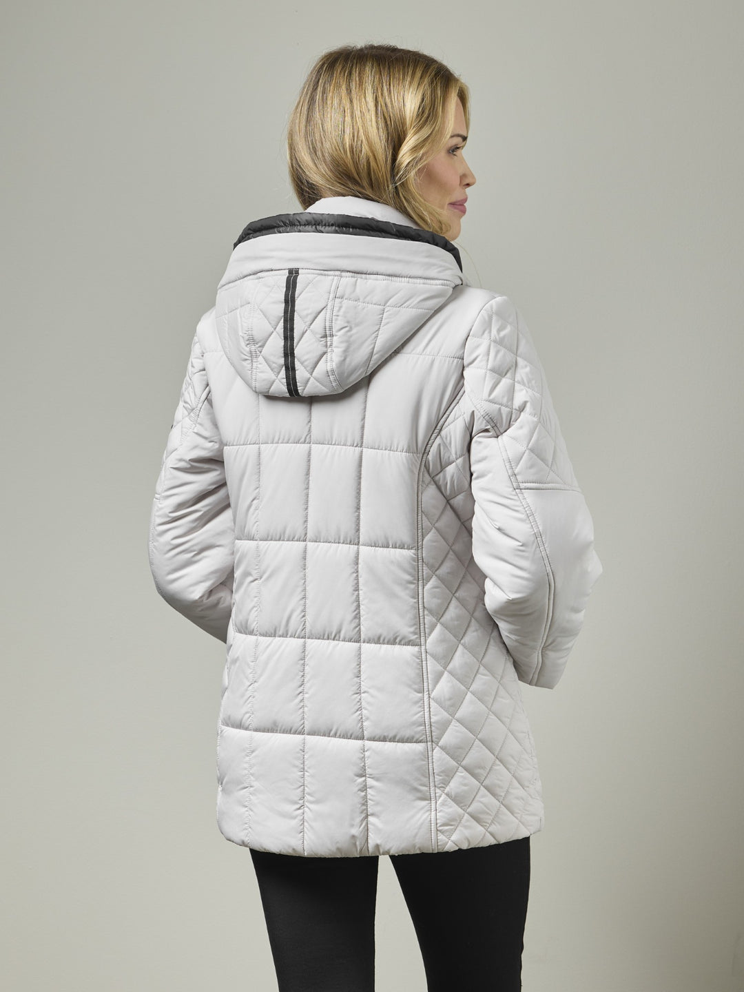 Paige White Comfort Fit Quilted Coat