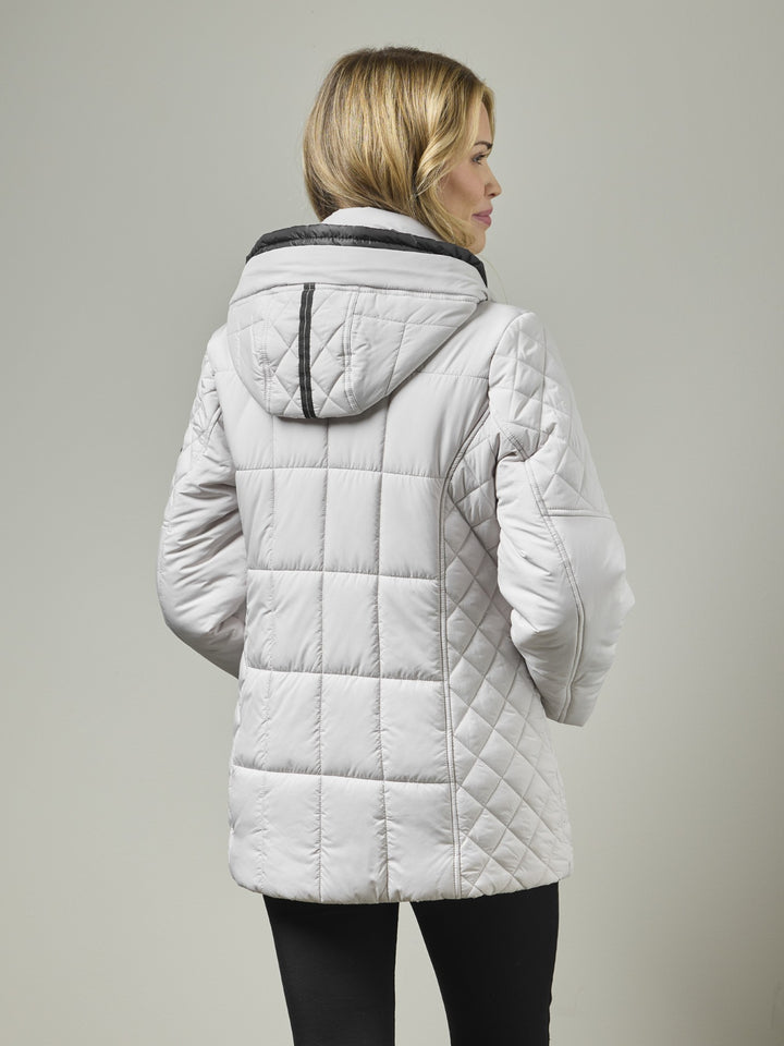 Paige White Comfort Fit Quilted Coat