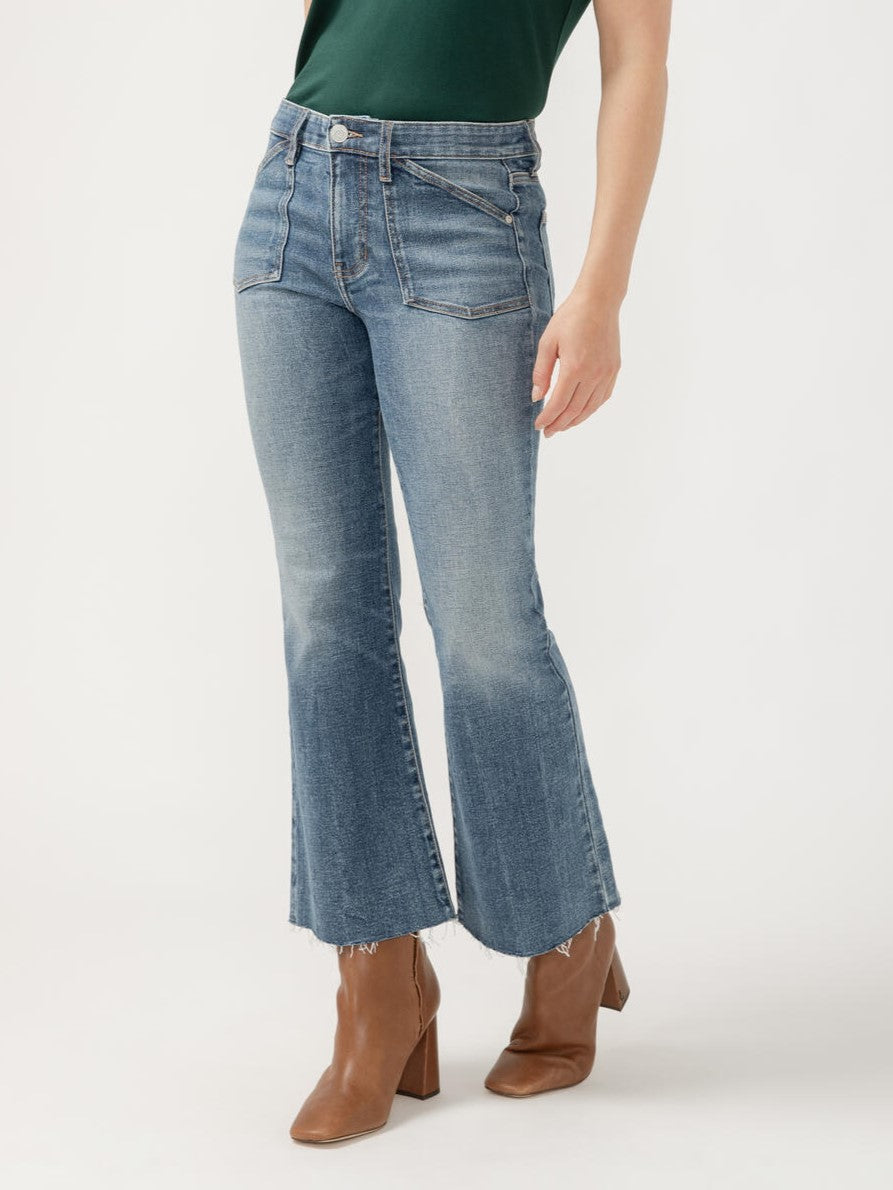 Parisian Blue Kait Kick Flare Jean