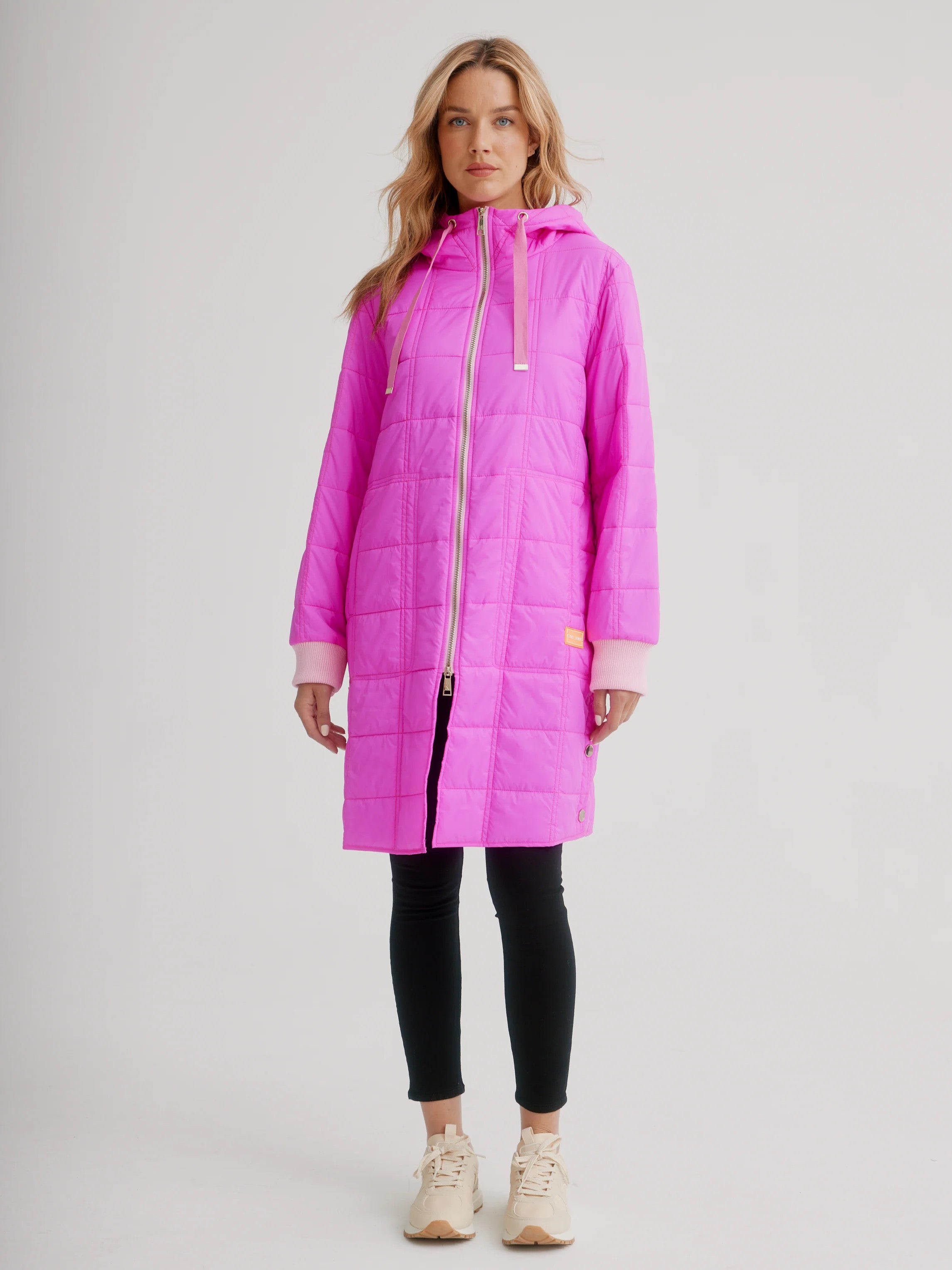 Quilted jacket pink best sale