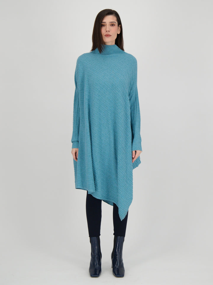 Peacock Asymmetrical Swing Sweater Dress