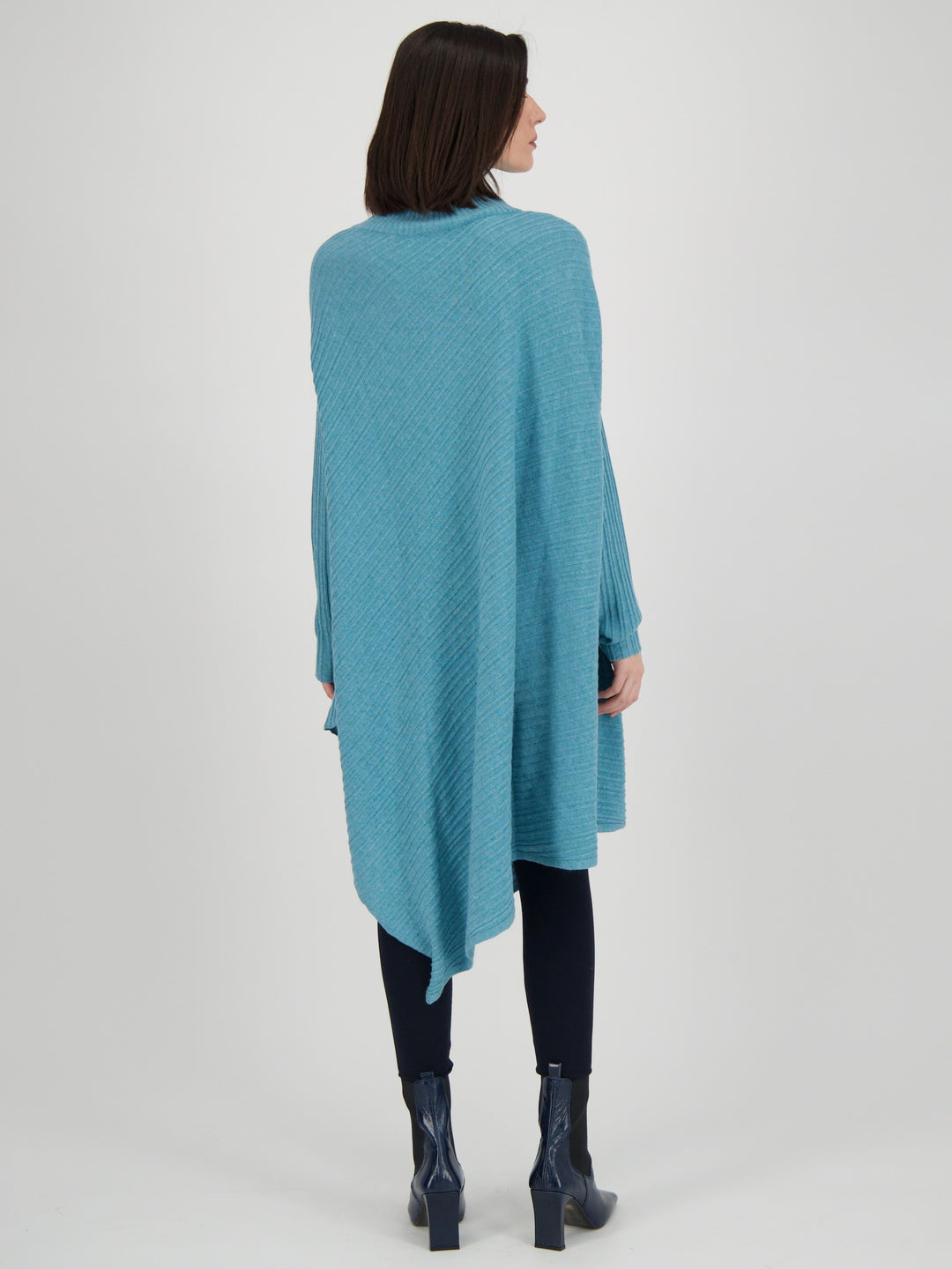 Peacock Asymmetrical Swing Sweater Dress