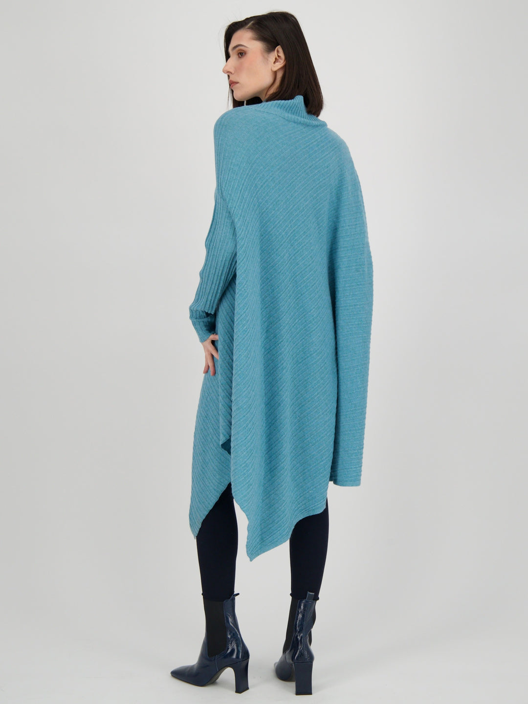 Peacock Asymmetrical Swing Sweater Dress