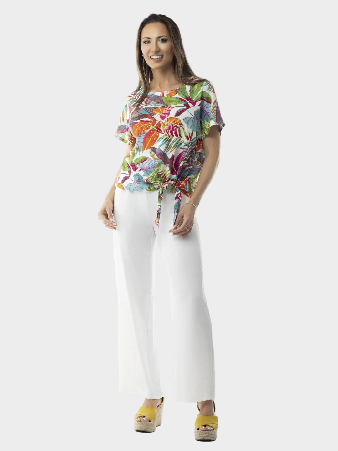 Peacock Palms Side Tie Top