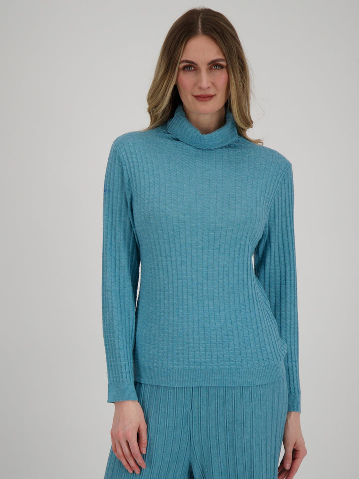 Peacock Waffle Knit Top