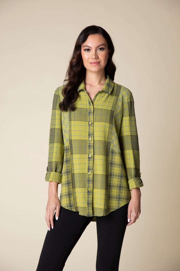 Pear Girl Gone Plaid Boyfriend Tunic