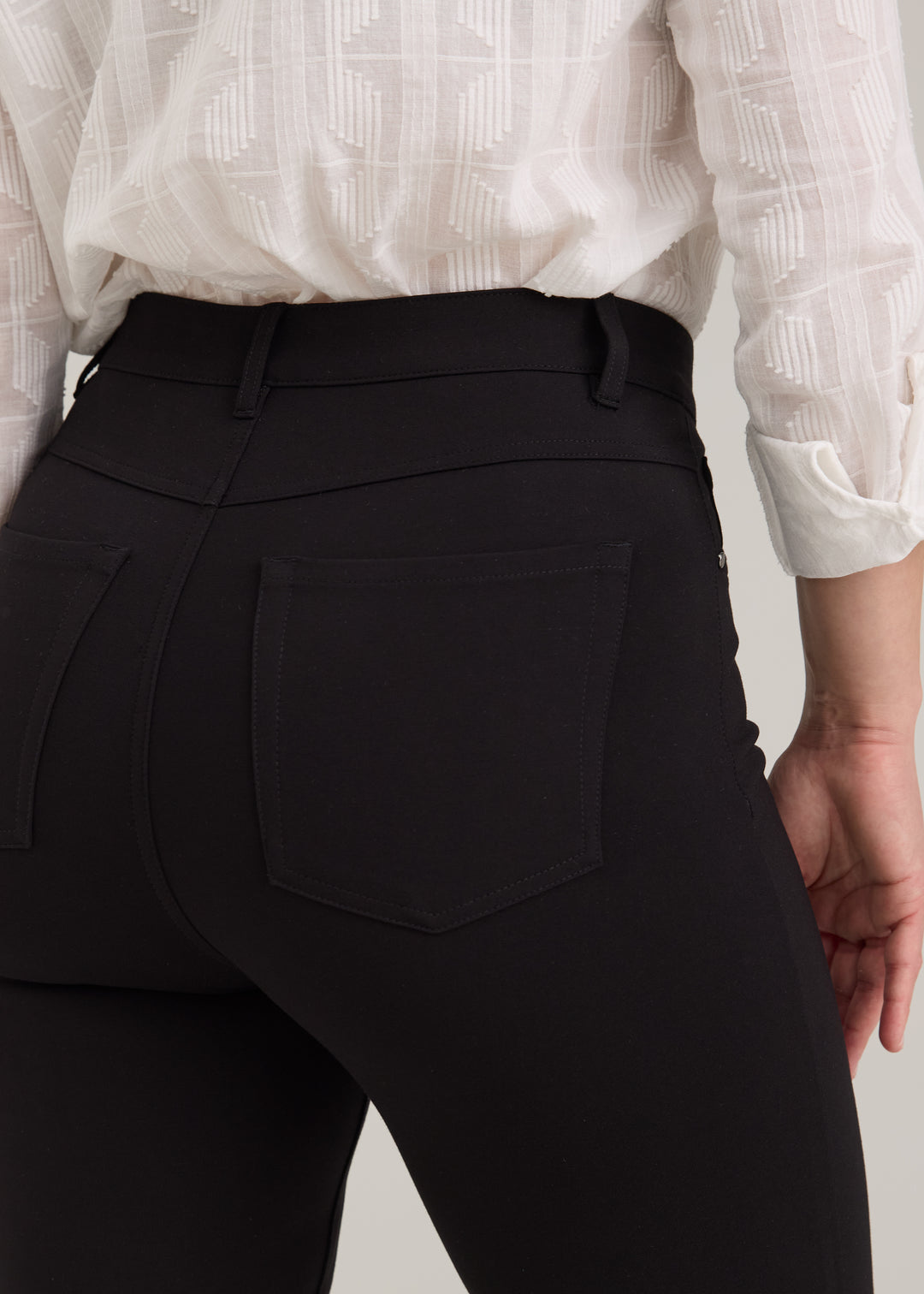 Petite Suzanne Black Straight Leg Ponte Pant