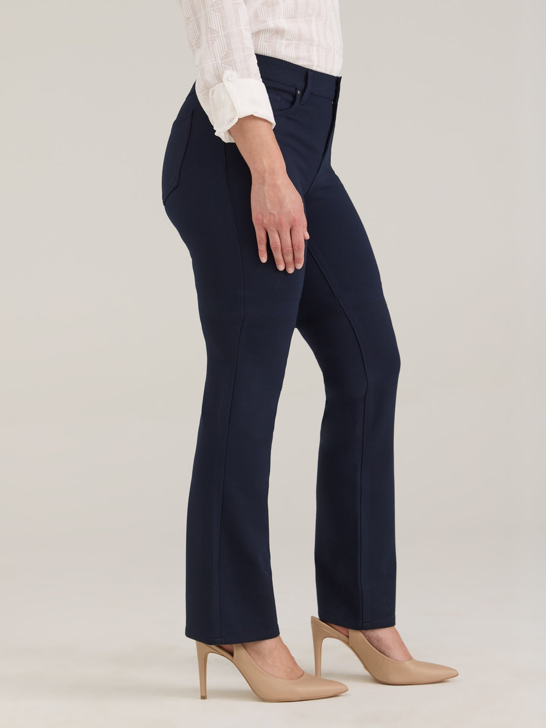 Petite Suzanne Navy Straight Leg Ponte Pant