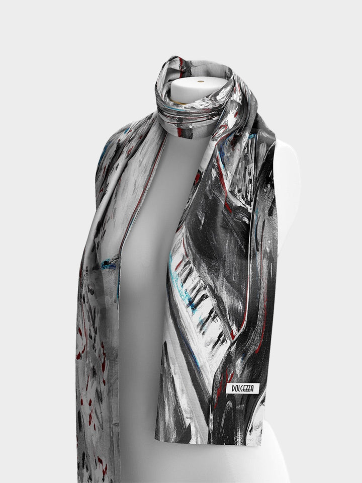 Piano Blues Print Scarf