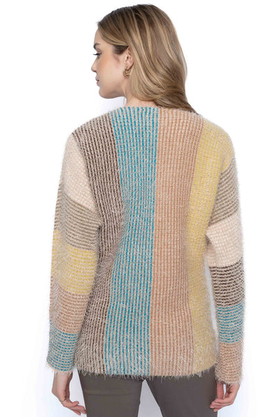 Pinecone Multi Stripe Eyelash Sweater