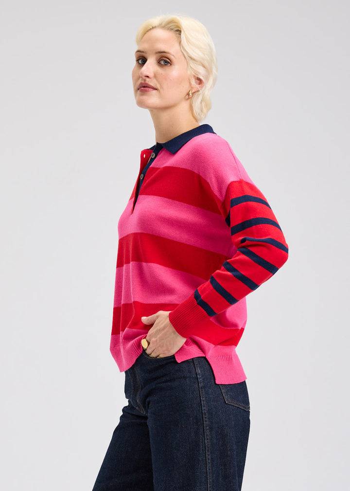 Pink Blah Blah Rugby Sweater
