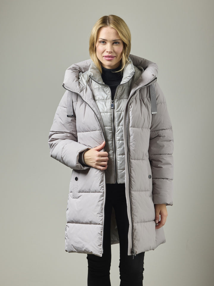 Pippi Grey Quilted Fooler Coat