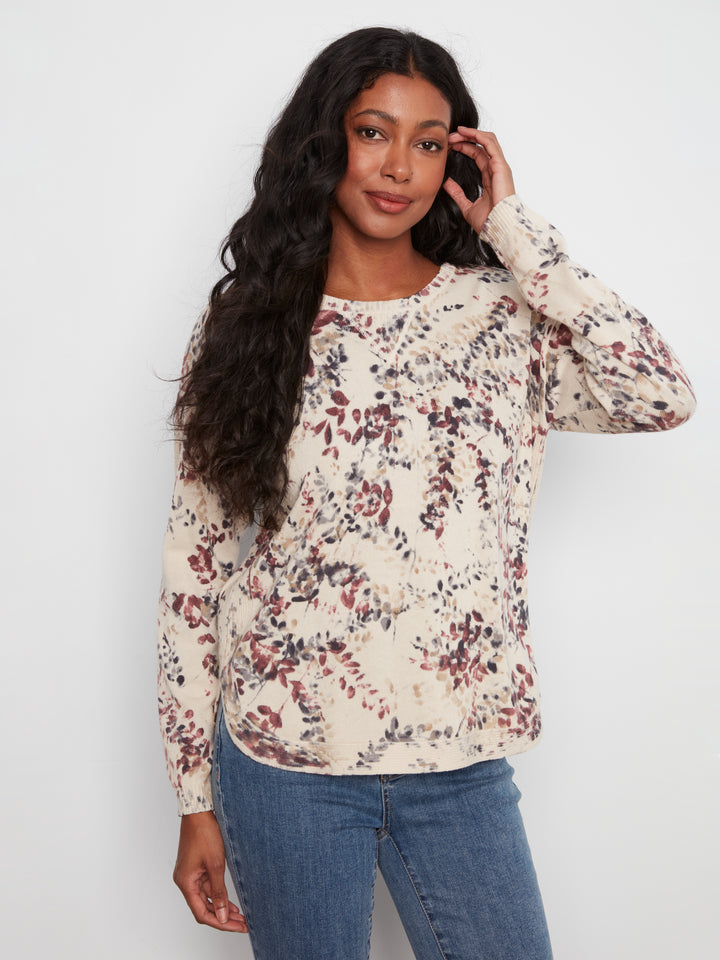 Poetry Reverse Print Sweater