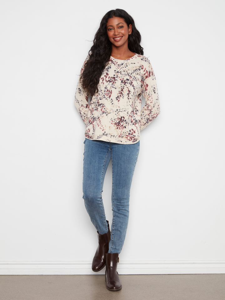 Poetry Reverse Print Sweater