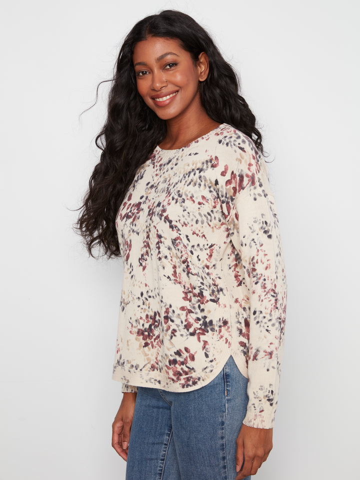 Poetry Reverse Print Sweater