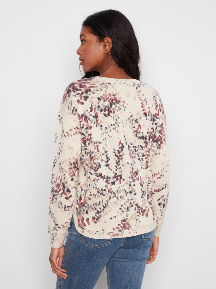 Poetry Reverse Print Sweater