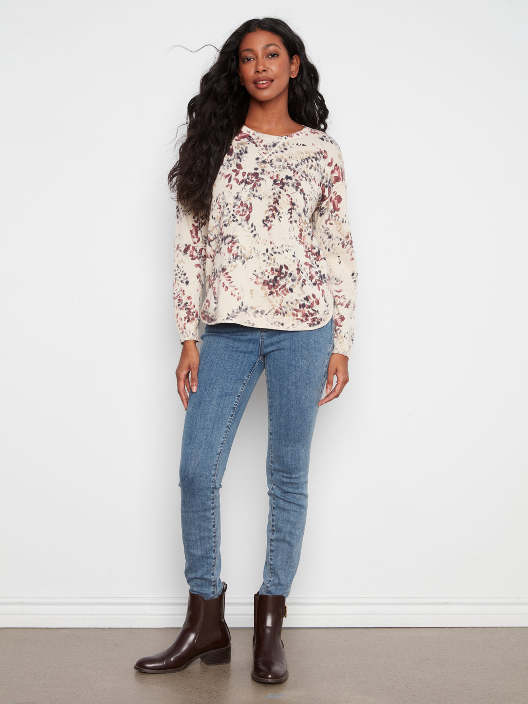 Poetry Reverse Print Sweater