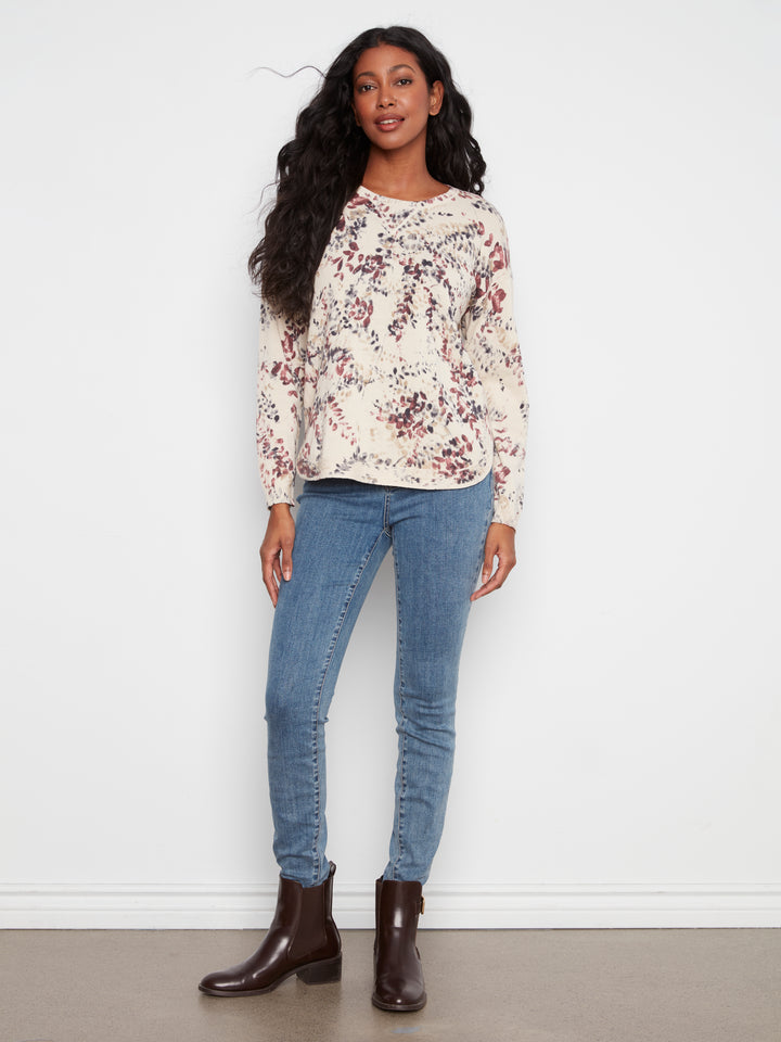 Poetry Reverse Print Sweater