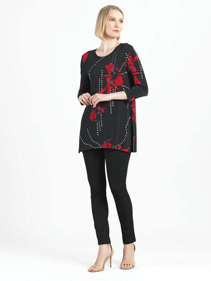 Polka Poppy Kerchief Hem Tunic